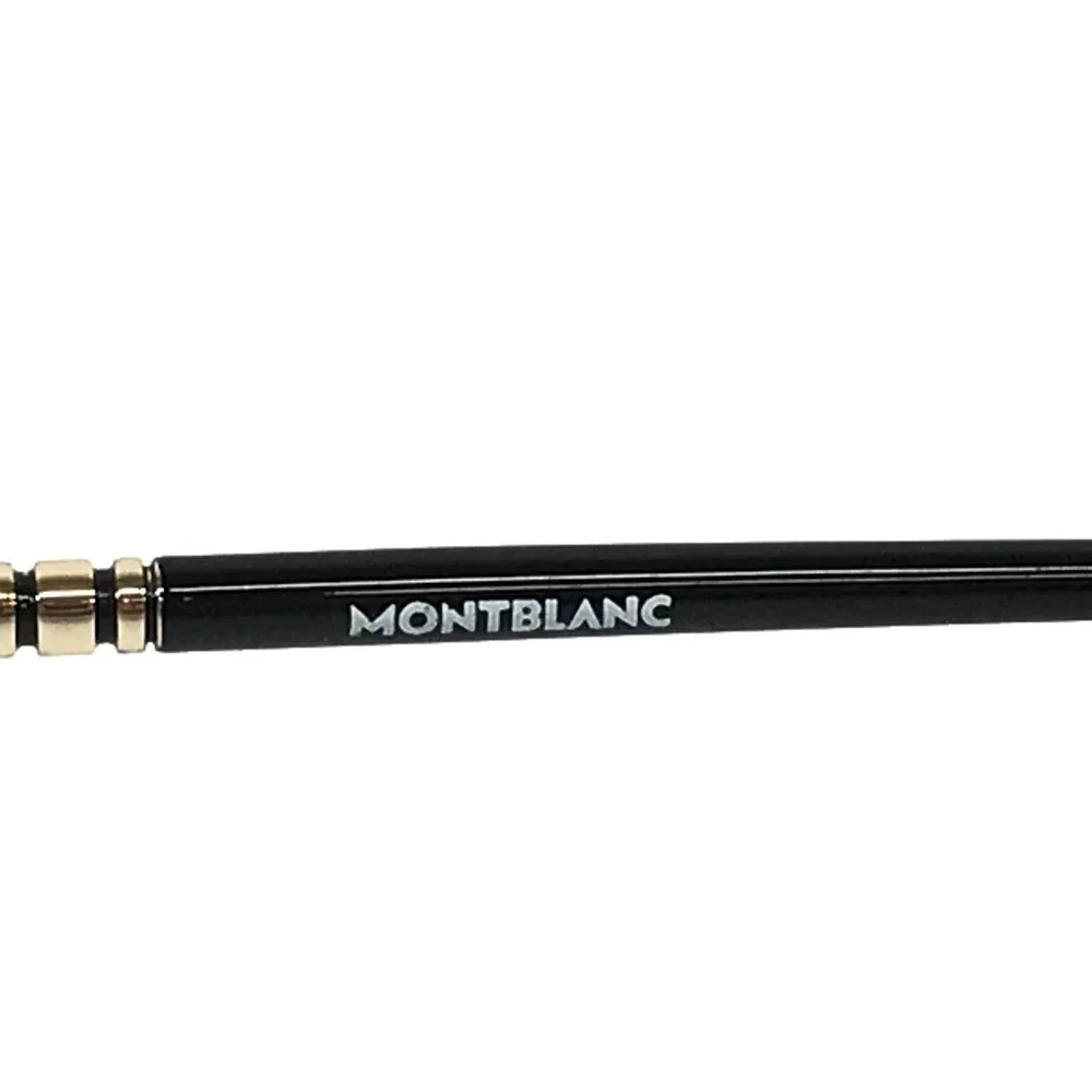 Montblanc Eyeglasses Frames MB0131O 002 Black Gold Square Half Rim 52-20-145